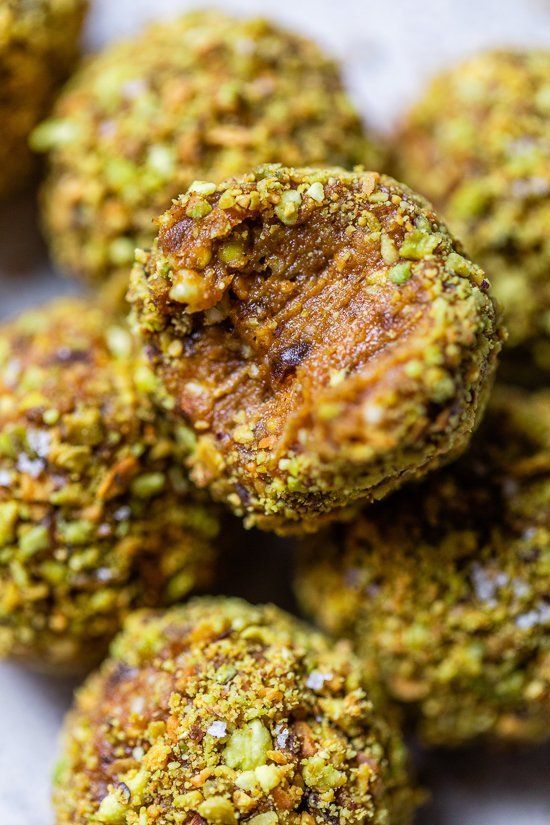Bolas energéticas de calabaza y pistacho