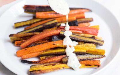 Zanahorias Asadas con Miel con Salsa Tahini