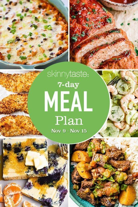 Plan de comidas saludables de 7 días