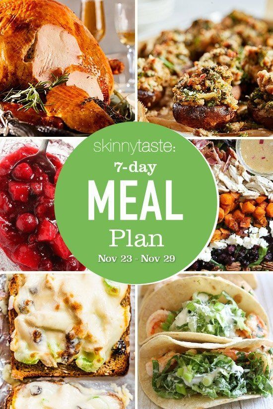 Plan de comidas saludables de 7 días