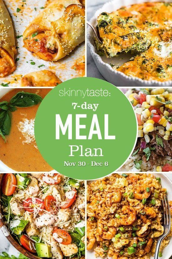 Plan de comidas saludables de 7 días