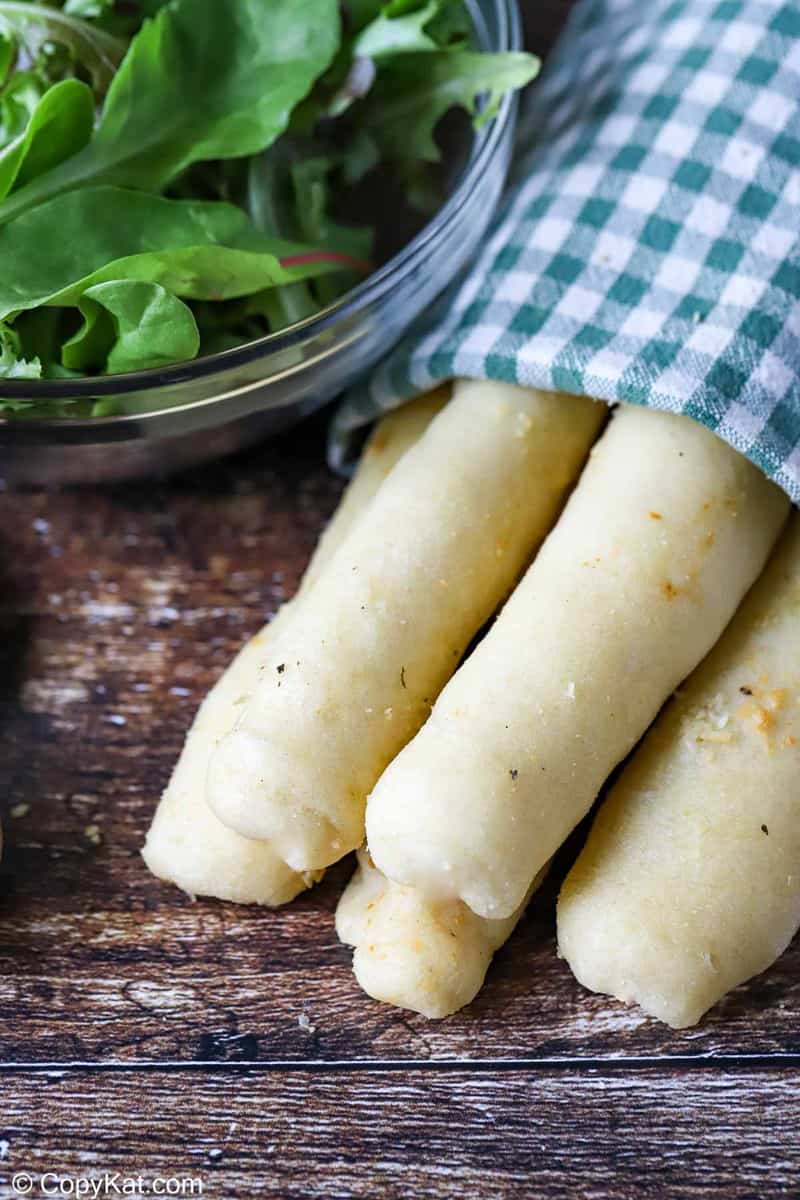 Receta de palitos de pan Olive Garden