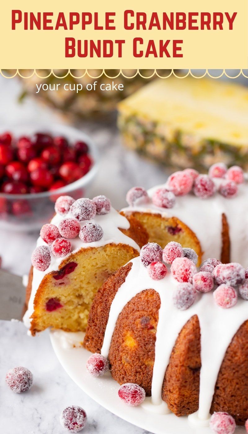 Bundt Cake de piña y arándanos