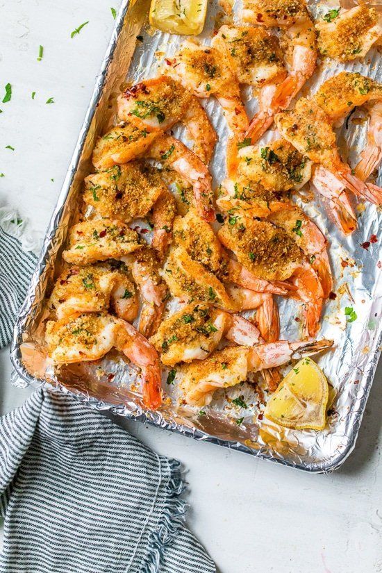 Receta de Oreganata de camarones en sartén