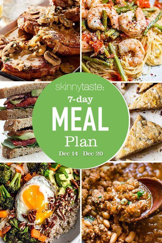 Plan de comidas saludables de 7 días