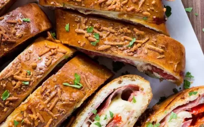 Stromboli {¡Relleno de jamón y queso!}
