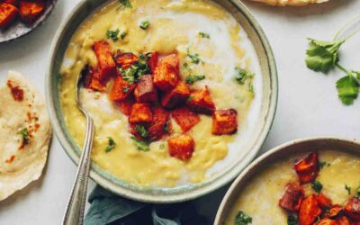 Sopa cremosa de guisantes amarillos (¡olla instantánea!)
