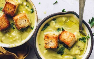 Sopa cremosa de guisantes (¡apta para olla instantánea!)