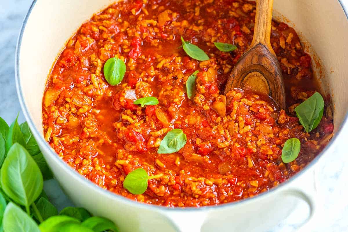Nuestra salsa de carne de espagueti favorita