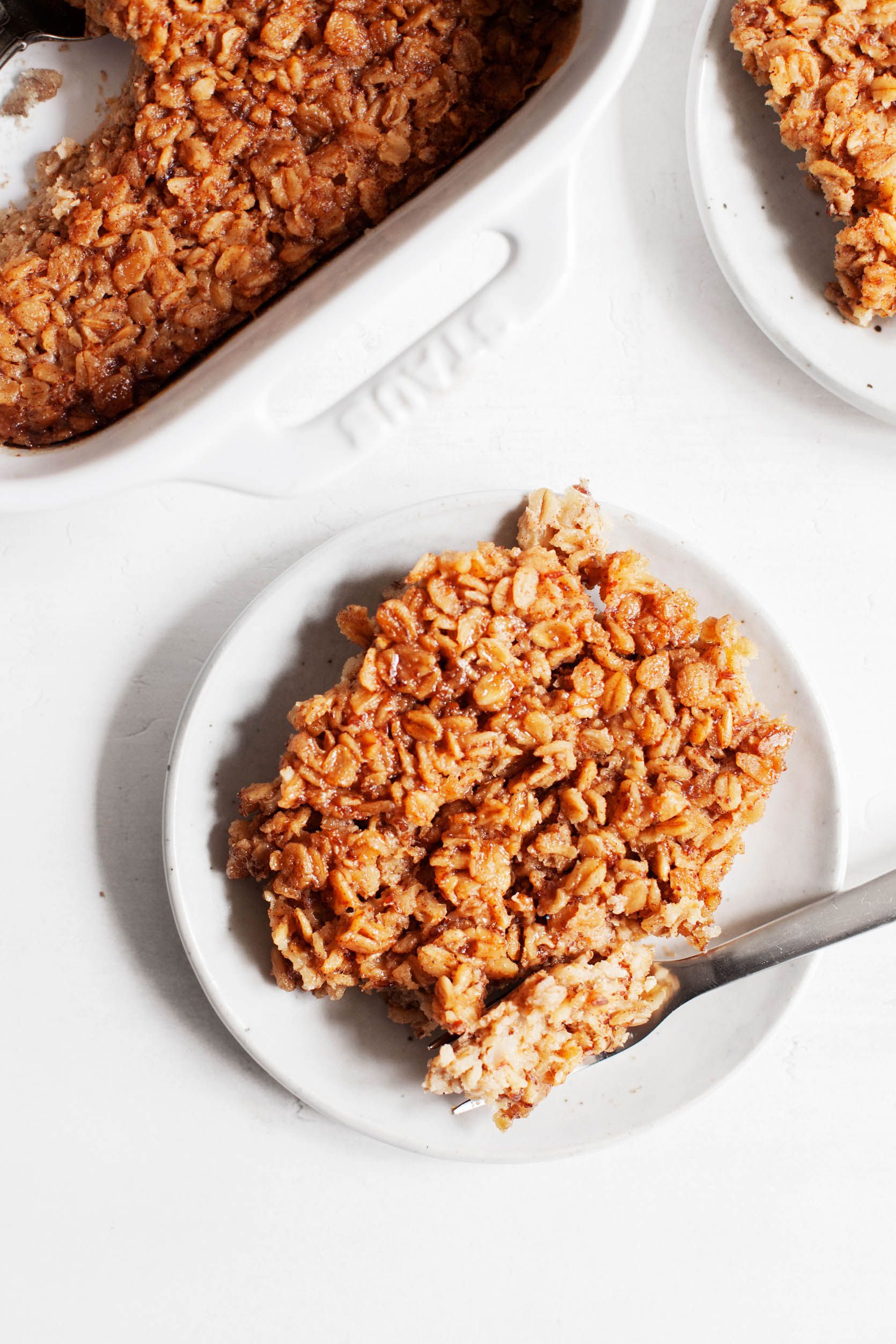 Harina de avena al horno con azúcar moreno de arce
