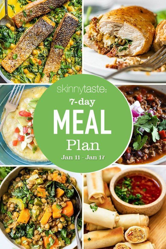 Plan de comidas saludables de 7 días