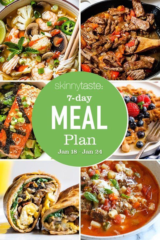 Plan de comidas saludables de 7 días