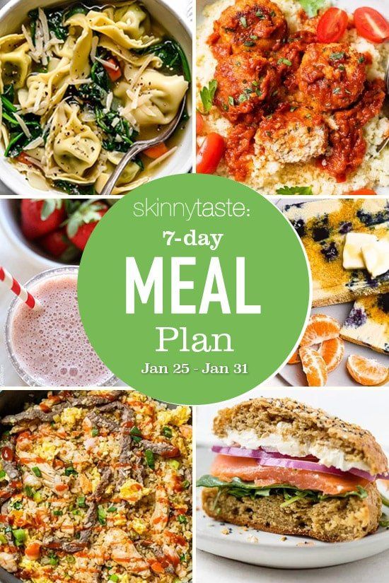 Plan de comidas saludables de 7 días