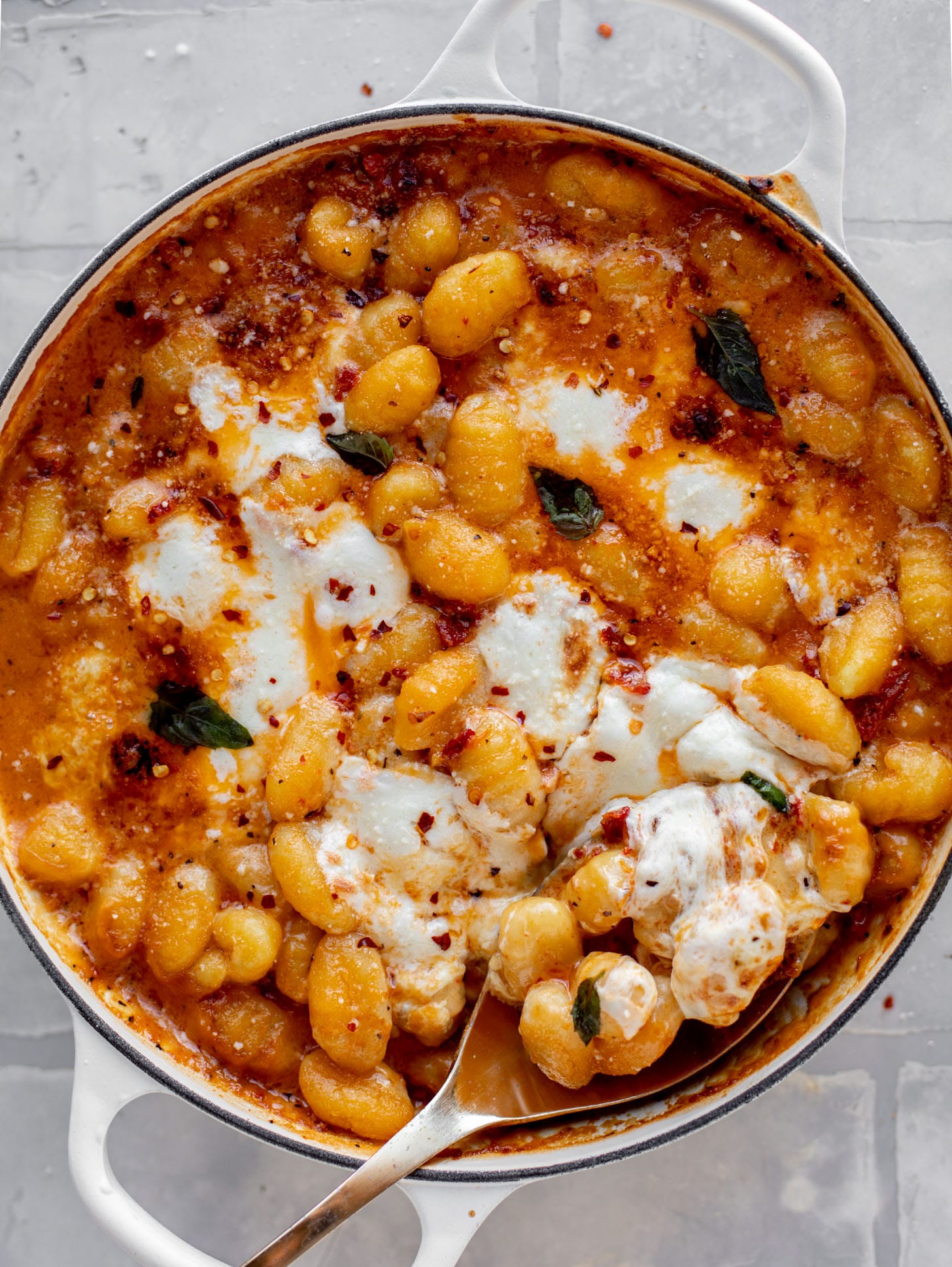 Gnocchi de tomate secado al sol – ñoquis horneados de tomate secado al sol picantes