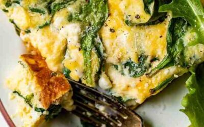 Frittata de huevo y salchicha con queso cottage (alto contenido de proteínas)