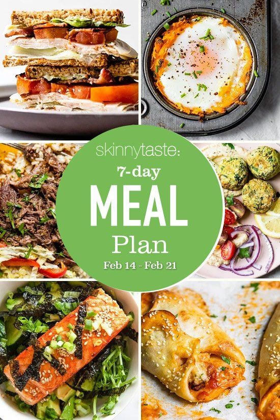 Plan de comidas saludables de 7 días