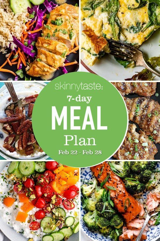 Plan de comidas saludables de 7 días
