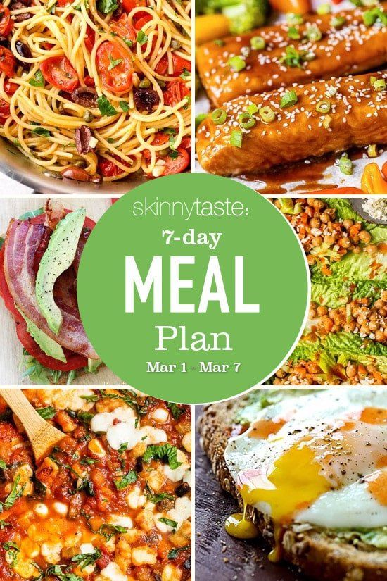 Plan de comidas saludables de 7 días