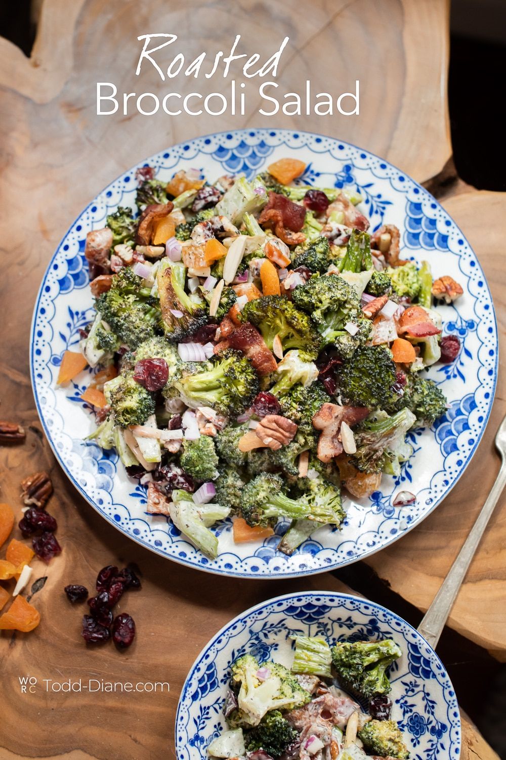 Receta de ensalada de brócoli asado con tocino y nueces