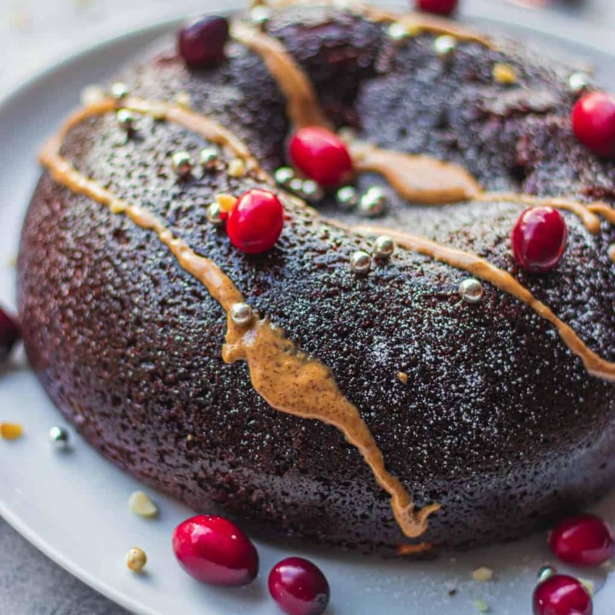 Pudín de pan de chocolate con alcohol |  Vegano y sin gluten
