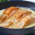 Salmón A La Plancha Con Salsa Cremosa