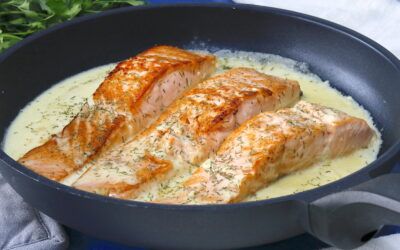 Salmón A La Plancha Con Salsa Cremosa