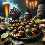 Mejillones en salsa de cerveza belga