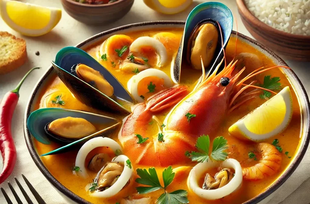 Deliciosa Sopa de Mariscos Panameña